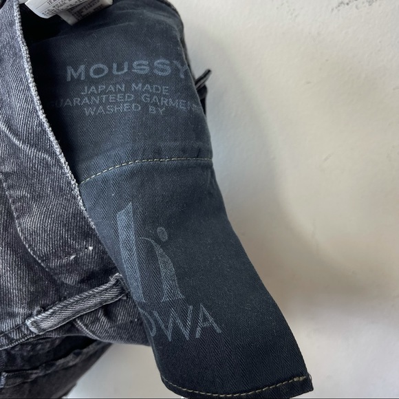 Moussy Vintage Durango Black High Waisted Denim Jean Cuttoff Shorts 24 - Picture 15 of 16